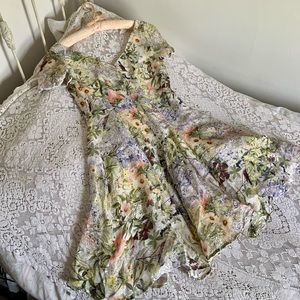 Vintage handmade floral cottage core dress